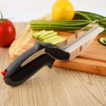 Dobeli Separable Stainless Steel Barbecue Steak Cutting Shear Household Vegetable Scissors 2 In 1 Multi Kitchen Tool Fruit Knife